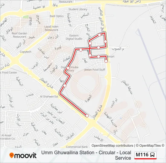 M116 Bus Line Map