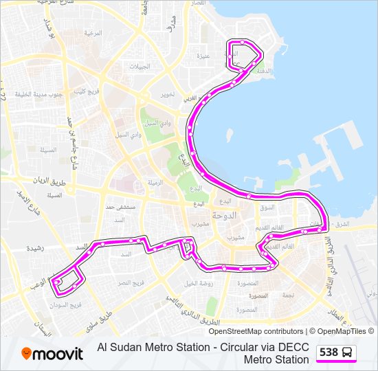 538 bus Line Map