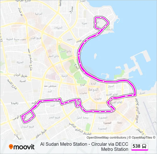 538 Bus Line Map