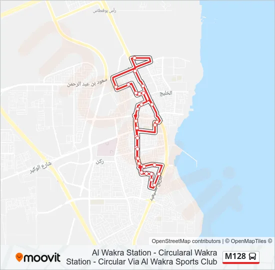 M128 Bus Line Map