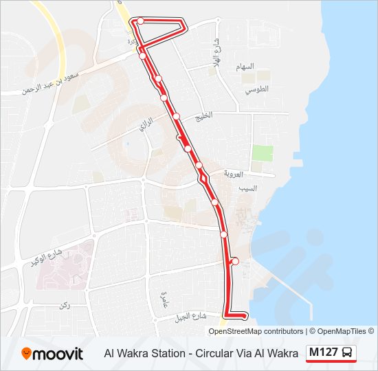 خريط الخط لـ M127 حافلة