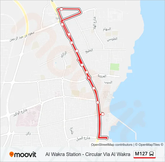 M127 Bus Line Map