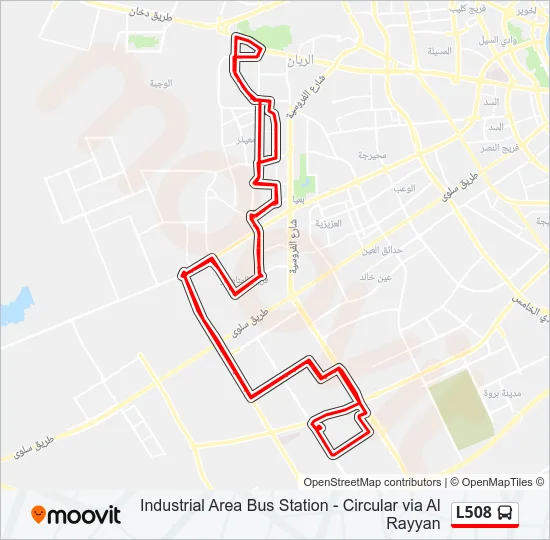L508 Bus Line Map