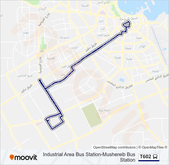 T602 Bus Line Map