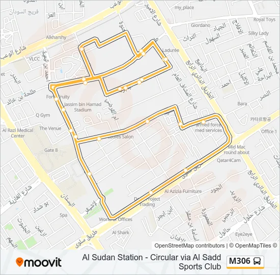 M306 Bus Line Map