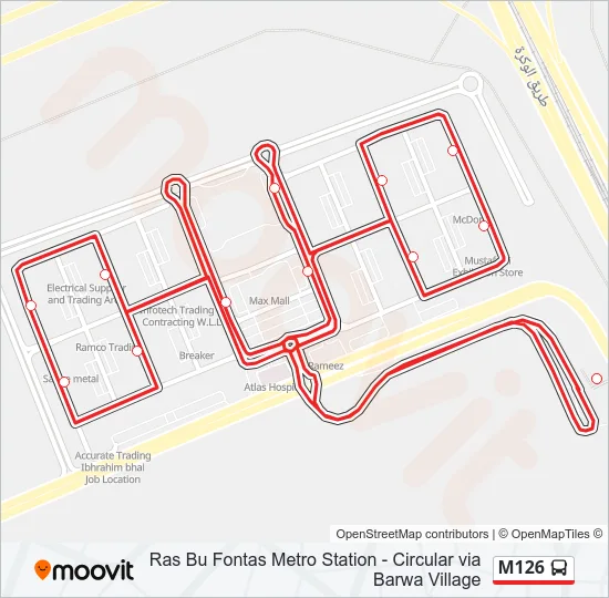 M126 Bus Line Map