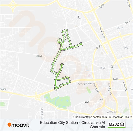 M202 Bus Line Map