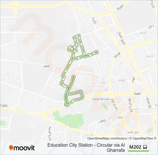 M202 Bus Line Map