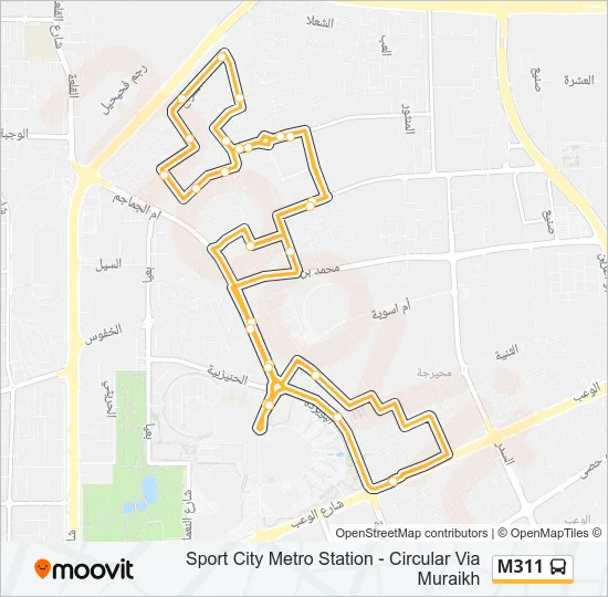 M311 Bus Line Map