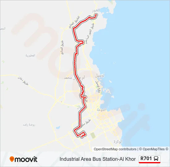 R701 Bus Line Map