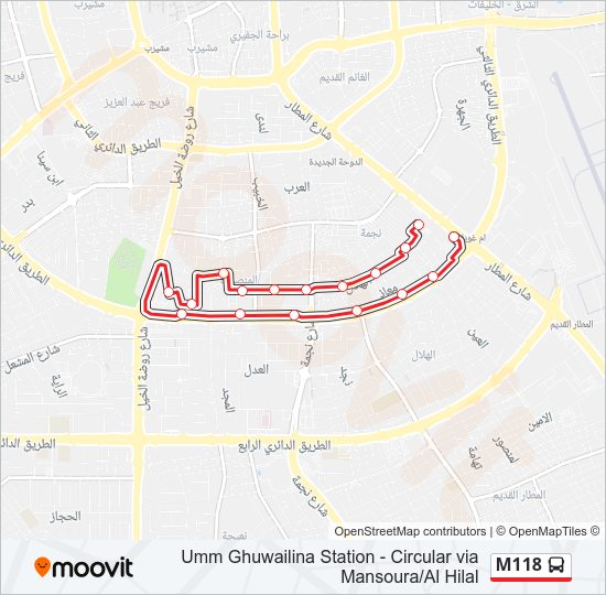 M118 Bus Line Map
