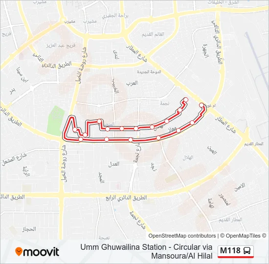 M118 Bus Line Map