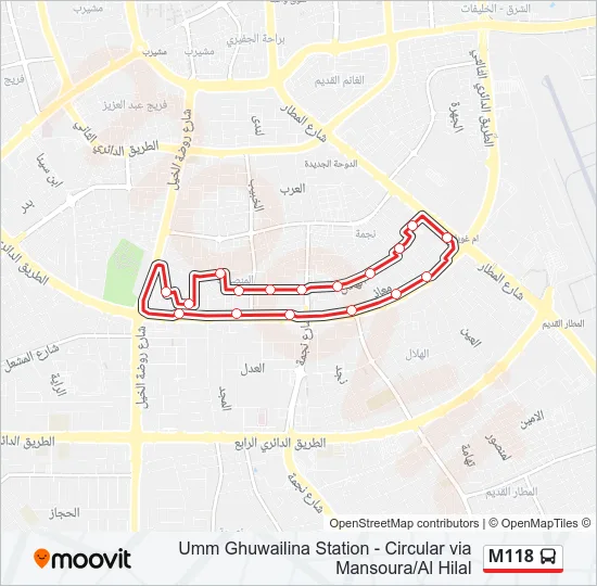 M118 Bus Line Map