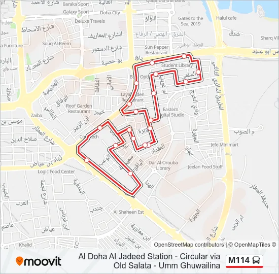 M114 Bus Line Map