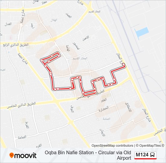 M124 Bus Line Map
