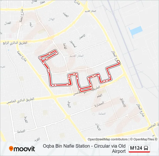 M124 Bus Line Map