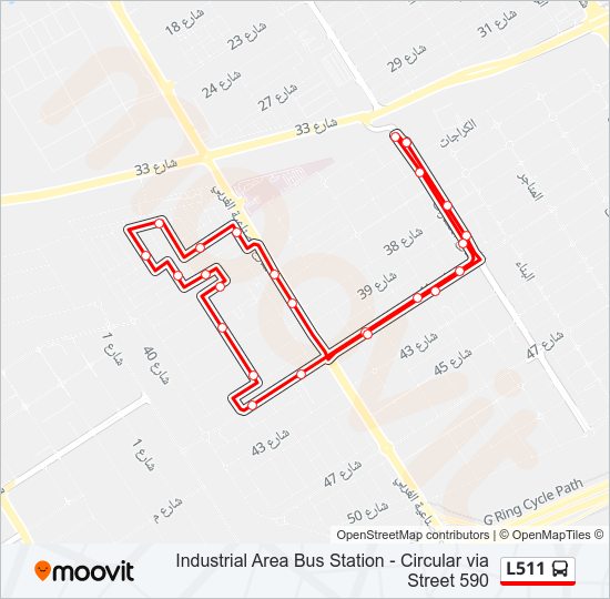 L511 bus Line Map