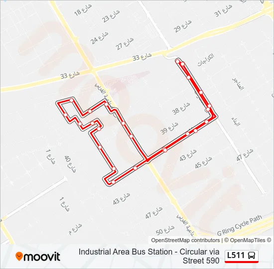 L511 Bus Line Map