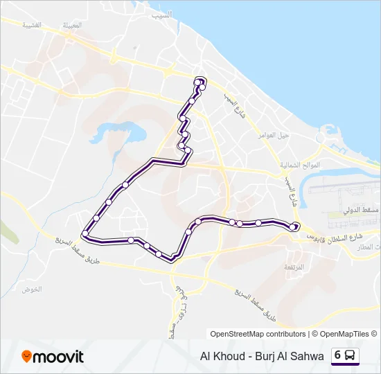 6 Bus Line Map