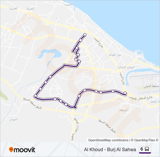 6 Bus Line Map