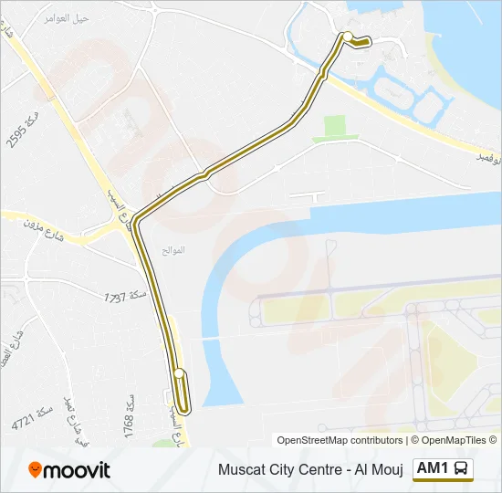 AM1 Bus Line Map