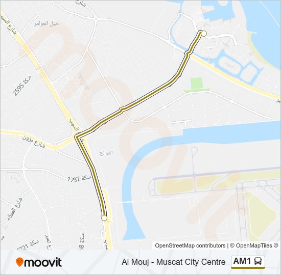 AM1 Bus Line Map