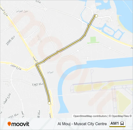 AM1 Bus Line Map