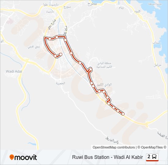 2 Bus Line Map