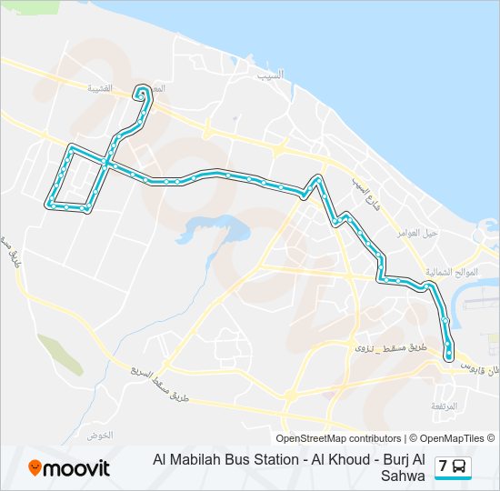 7 Bus Line Map