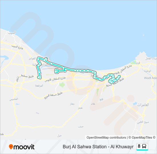 8 Bus Line Map