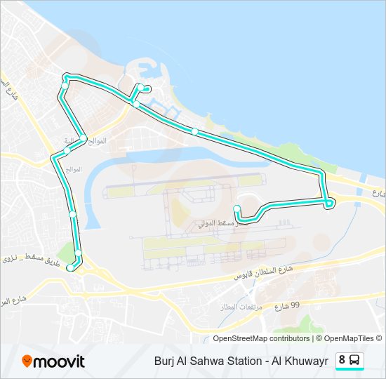 8 Bus Line Map