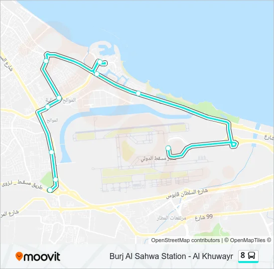 8 Bus Line Map
