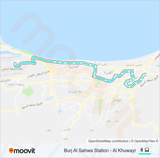 8 Bus Line Map