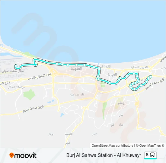 8 Bus Line Map
