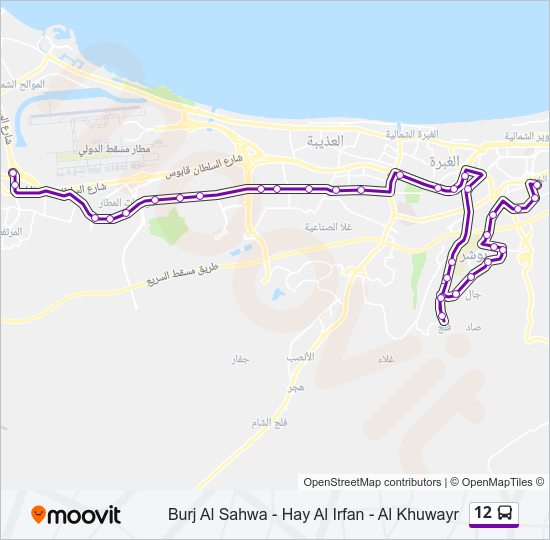 12 Bus Line Map