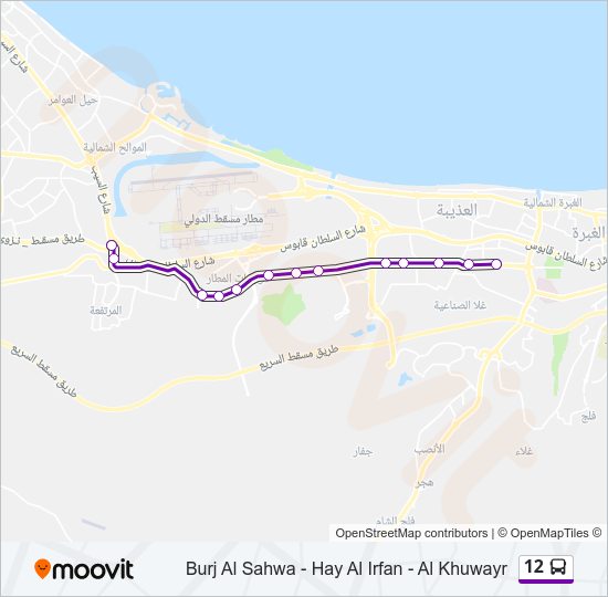 12 Bus Line Map