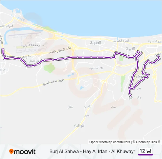 12 Bus Line Map