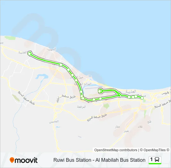 1 Bus Line Map