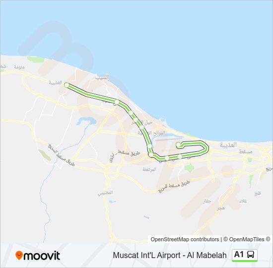 A1 Bus Line Map