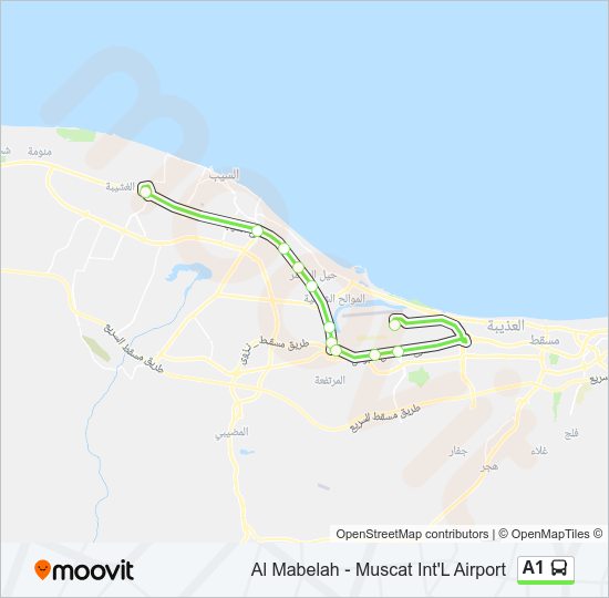 A1 Bus Line Map