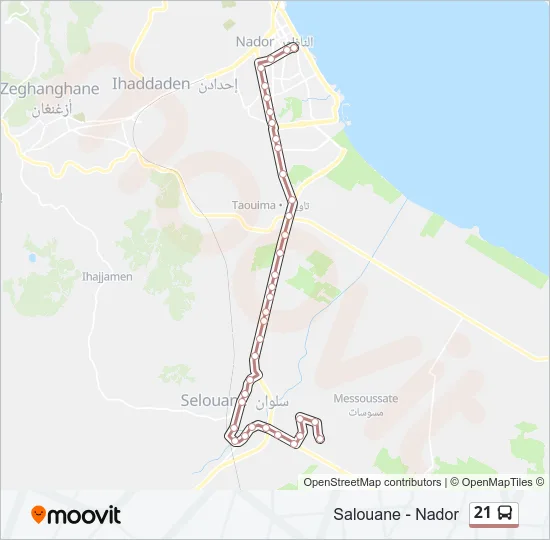 21 Bus Line Map