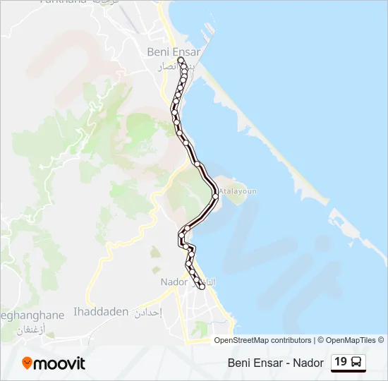 19 Bus Line Map