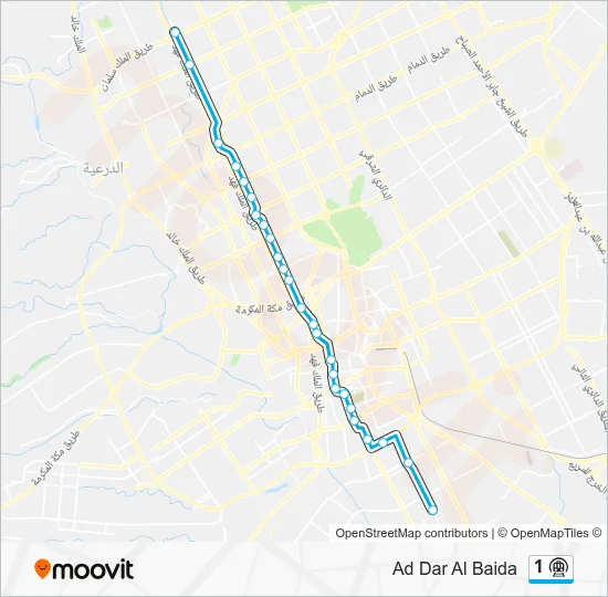 1 Metro Line Map