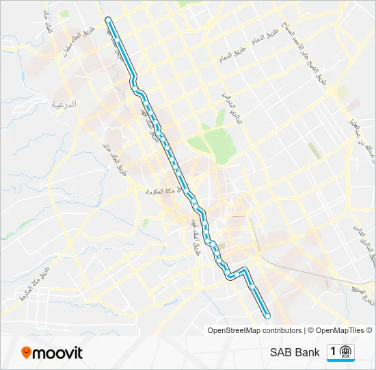1 Metro Line Map