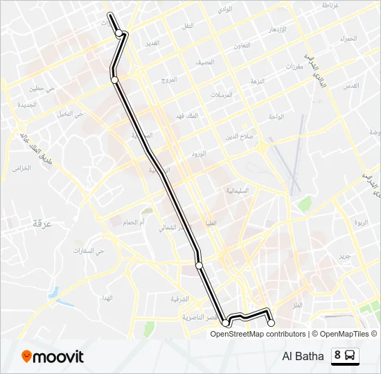 8 Bus Line Map