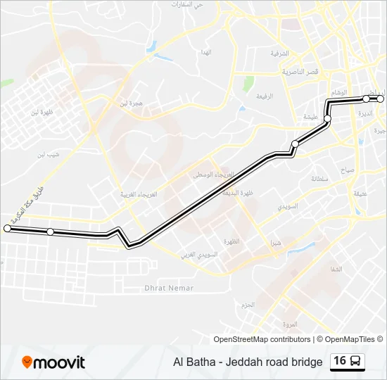 16 Bus Line Map