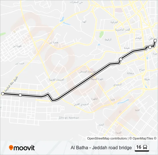 16 Bus Line Map
