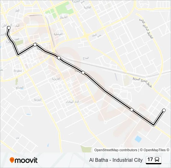 17 Bus Line Map