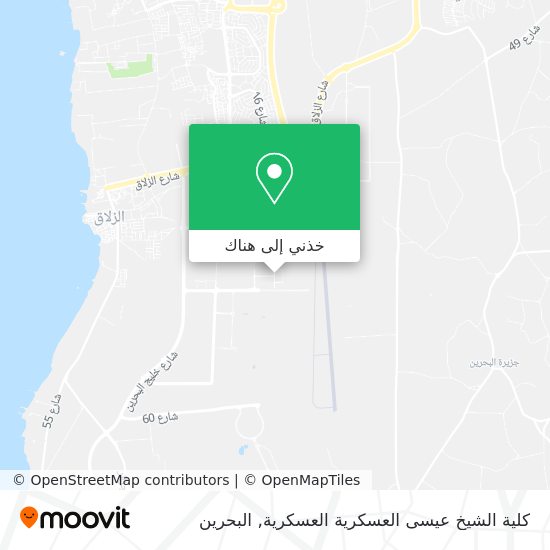 خريطة كلية الشيخ عيسى العسكرية العسكرية