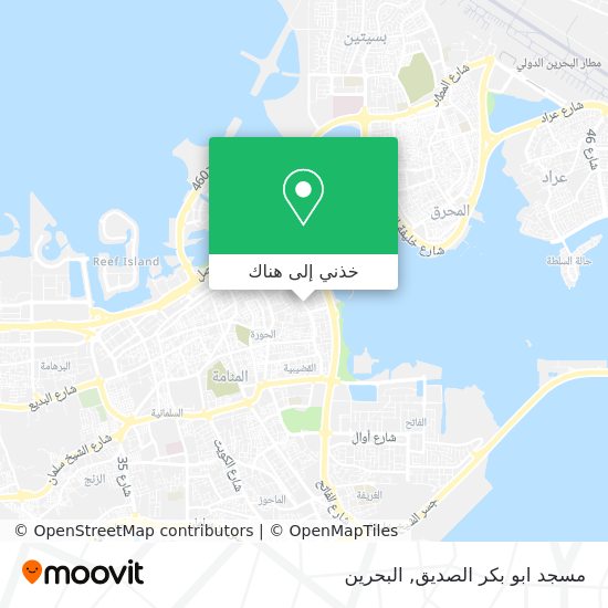 خريطة مسجد ابو بكر الصديق